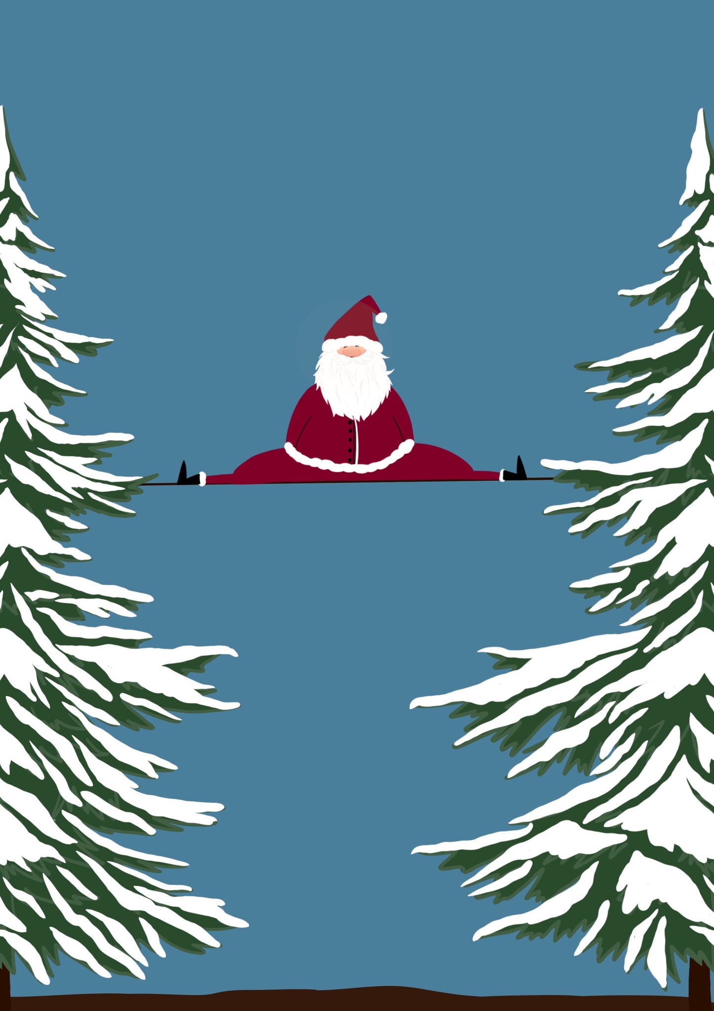 Illustration A4 "La gym du père Noël"