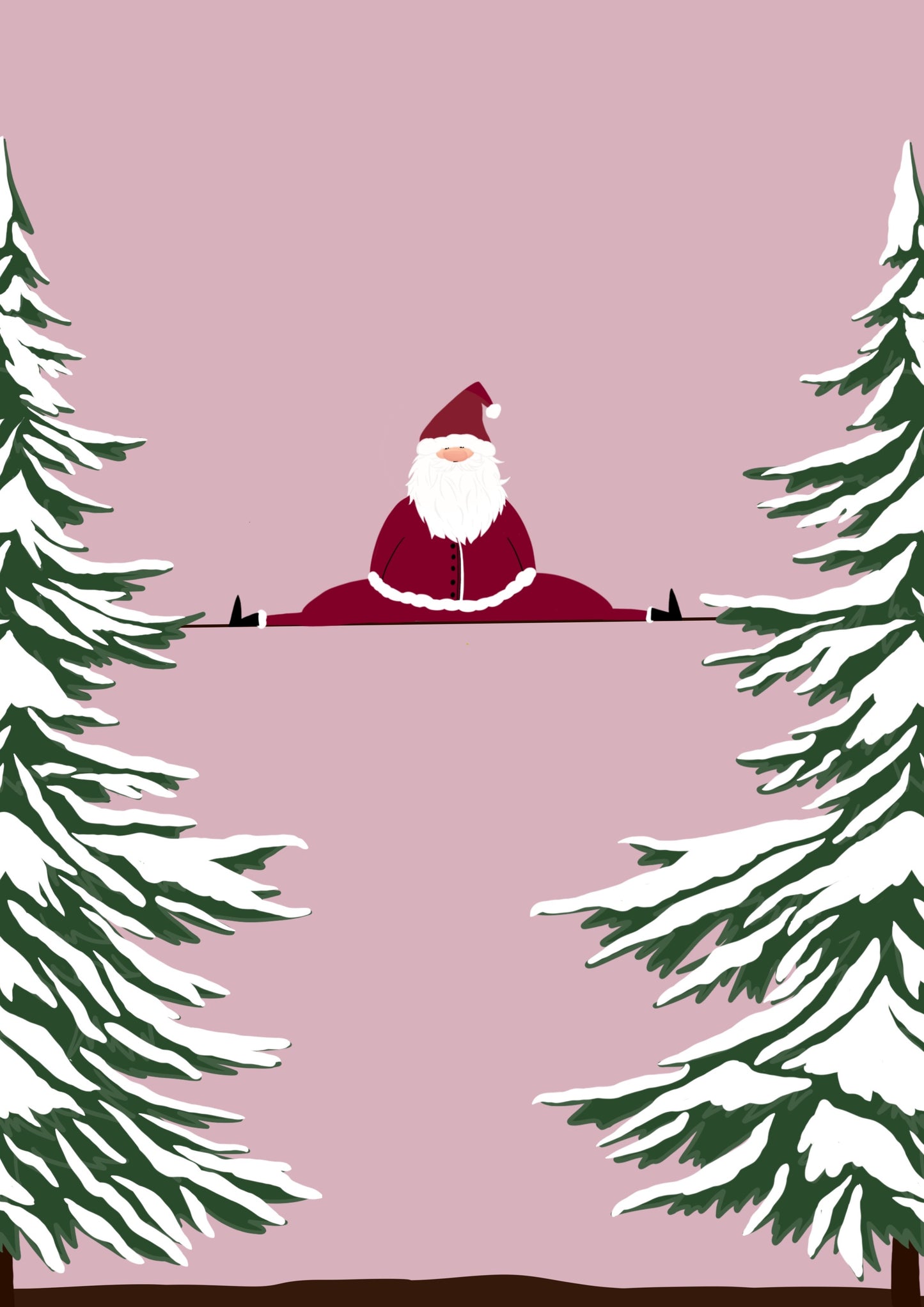 Illustration A4 "La gym du père Noël"