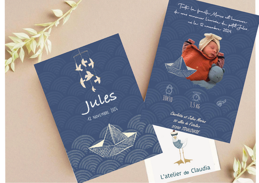 Faire-Part de naissance "Jules"