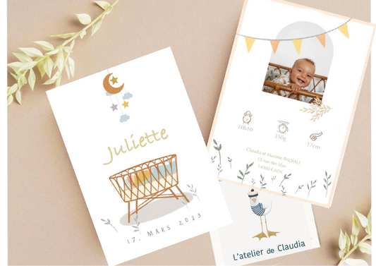 Faire-Part de naissance "Juliette"