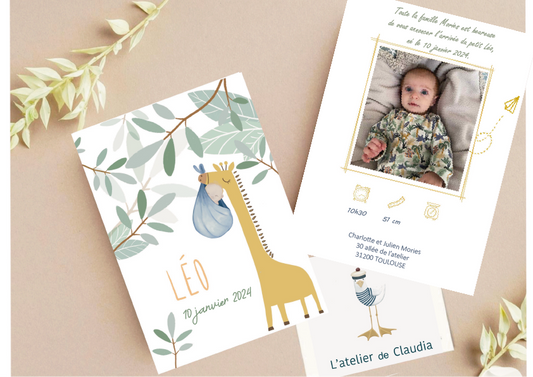 Faire-Part de naissance"Léo"
