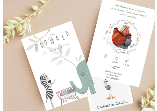 Faire-Part de naissance"Léonard"