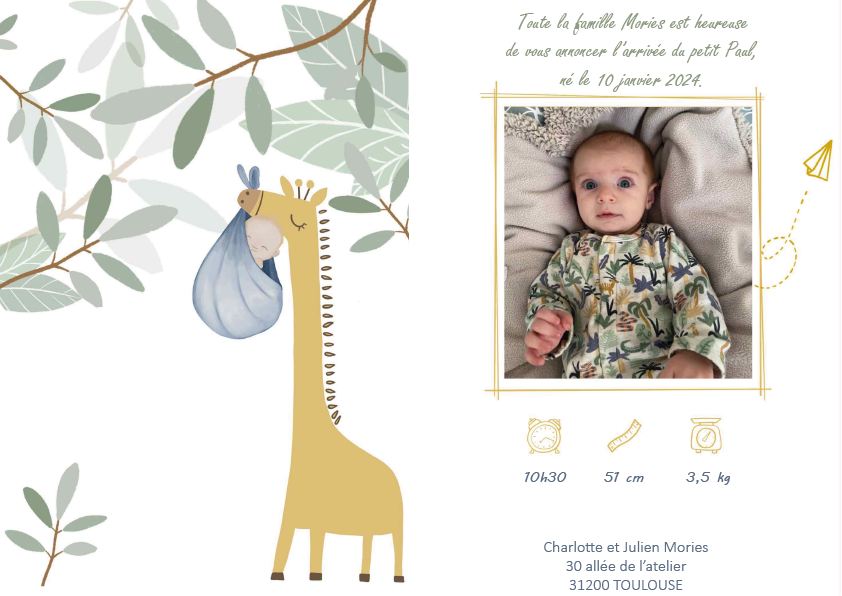 Faire-Part de naissance"Léo"