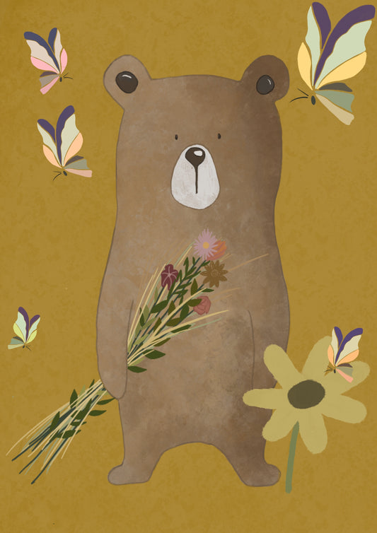 Illustration A4 "Le bouquet de fleur"