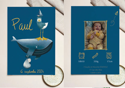 Faire-part de naissance "Paul"