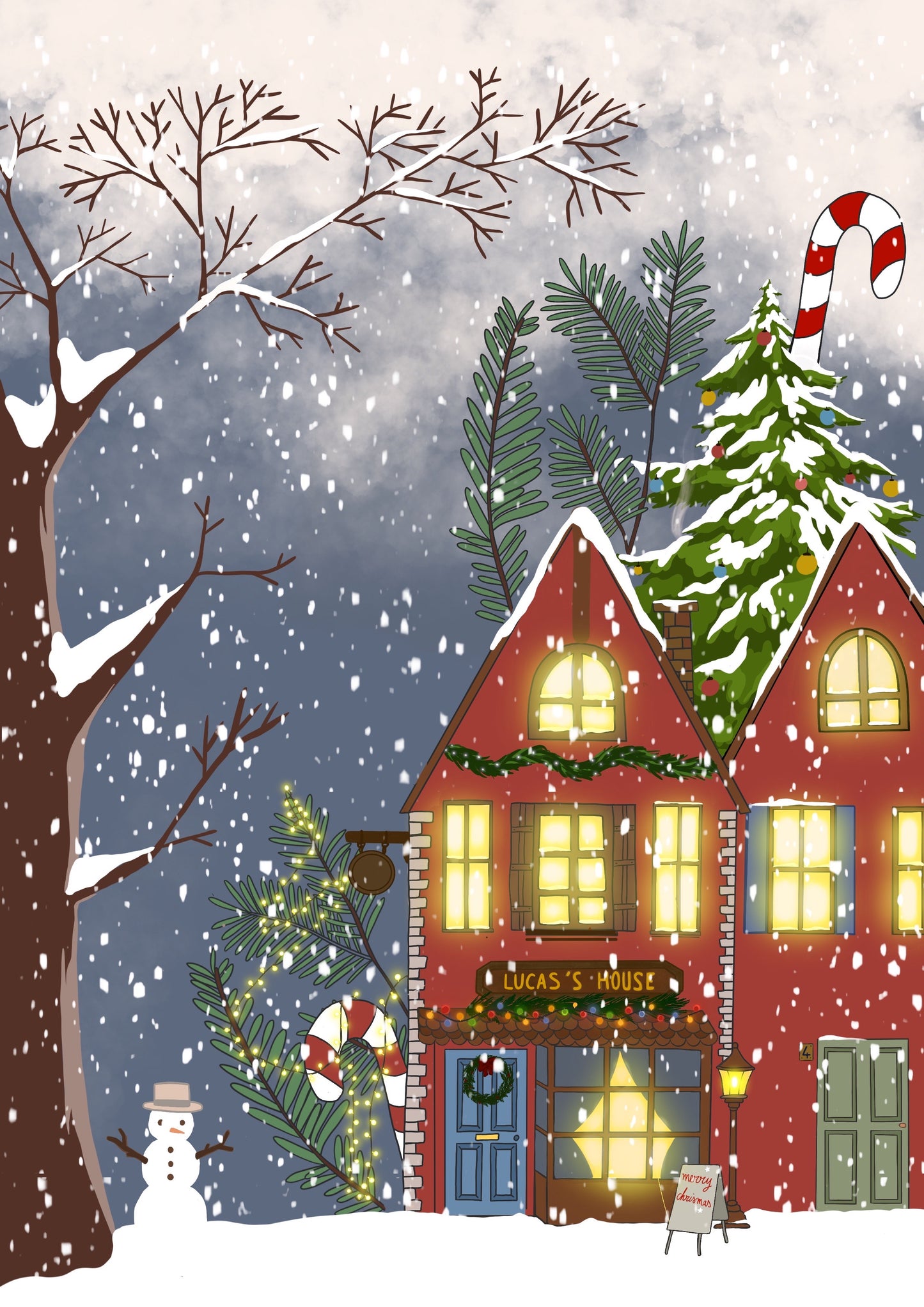 Illustration A4 "Maison enchantée"