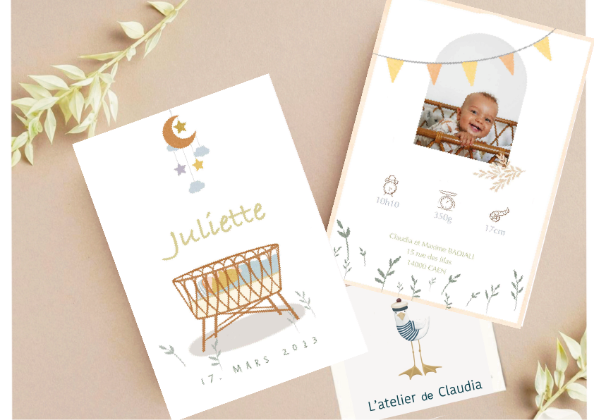 Faire-Part de naissance "Juliette"