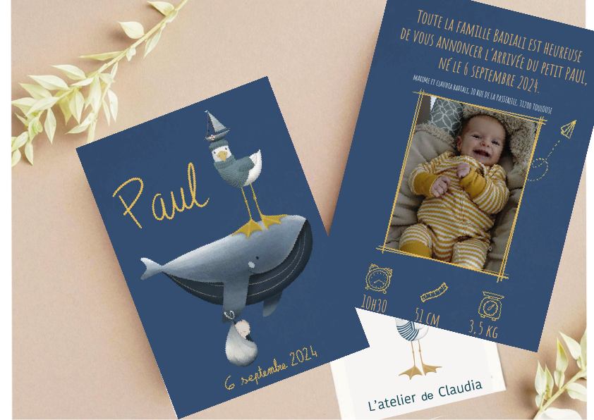 Faire-part de naissance "Paul"