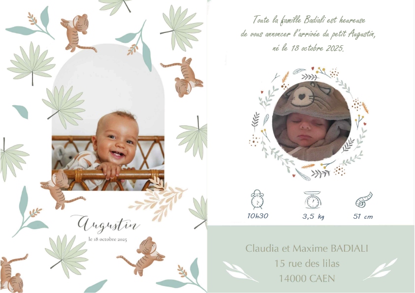 Faire-Part de naissance"Augustin"