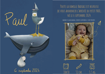 Faire-part de naissance "Paul"