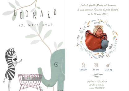 Faire-Part de naissance"Léonard"