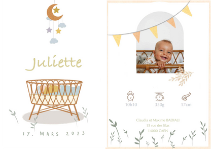 Faire-Part de naissance "Juliette"