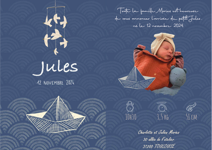 Faire-Part de naissance "Jules"