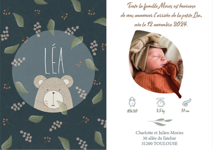 Faire-Part de naissance "Léa"